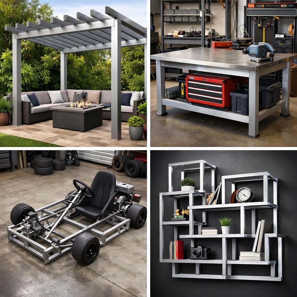 Aluminum Square Bar - 0.39" x 0.39" (10mm x 10mm) - Solid Seamless Aluminum Rod - Image 3