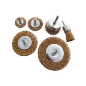 Pin-Type Wire Brush Set (6-Piece) for Drill – Heavy Duty Cleaning Kit