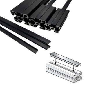Plastic T-Slot Cover for Aluminum Extrusion Profiles, Economy Dust Protection for Sigma T-Slot Profiles, 8", 10" & 12" Wide Slot Cover, 50cm Length