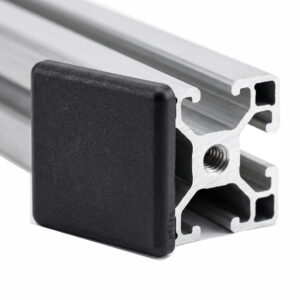 10 PCS - Black Plastic Square End Caps for Aluminum Extrusion Profiles, Standard Square Profile End Covers, Protective Caps for T-Slot Aluminum Frames