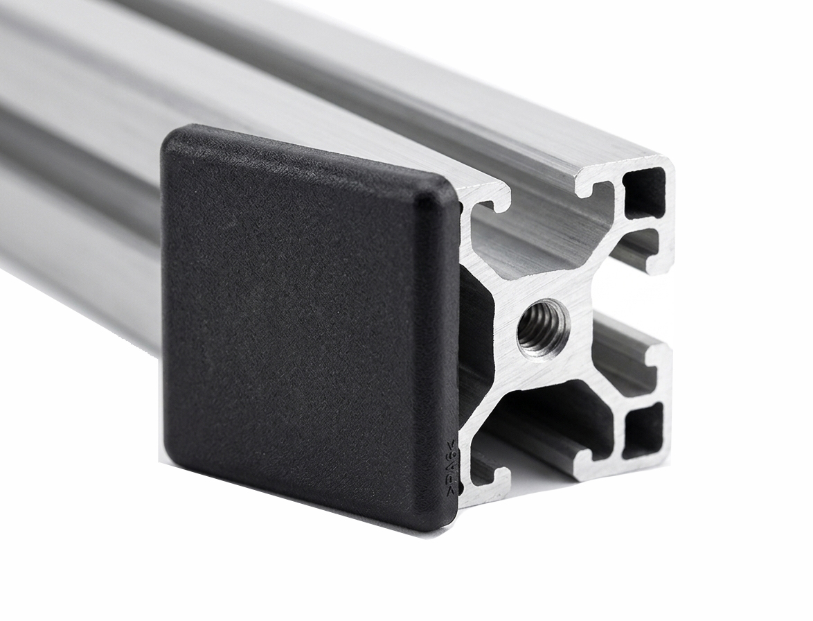 10 PCS - Black Plastic Square End Caps for Aluminum Extrusion Profiles, Standard Square Profile End Covers, Protective Caps for T-Slot Aluminum Frames