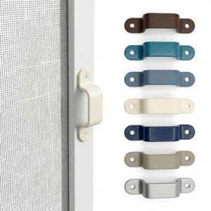 5 Pack Aluminum Screen Door Pull Handles, 70mm (3 Inch) Surface Mount Handles for Screen Doors, Cabinets, Drawers, Access Panels, Hatches & Lids