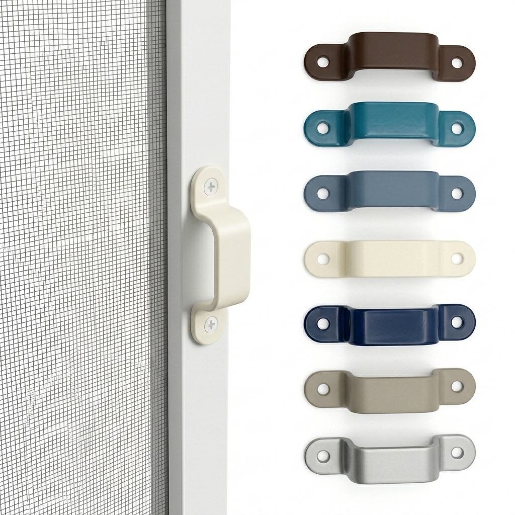 5 Pack Aluminum Screen Door Pull Handles, 70mm (3 Inch) Surface Mount Handles for Screen Doors, Cabinets, Drawers, Access Panels, Hatches & Lids