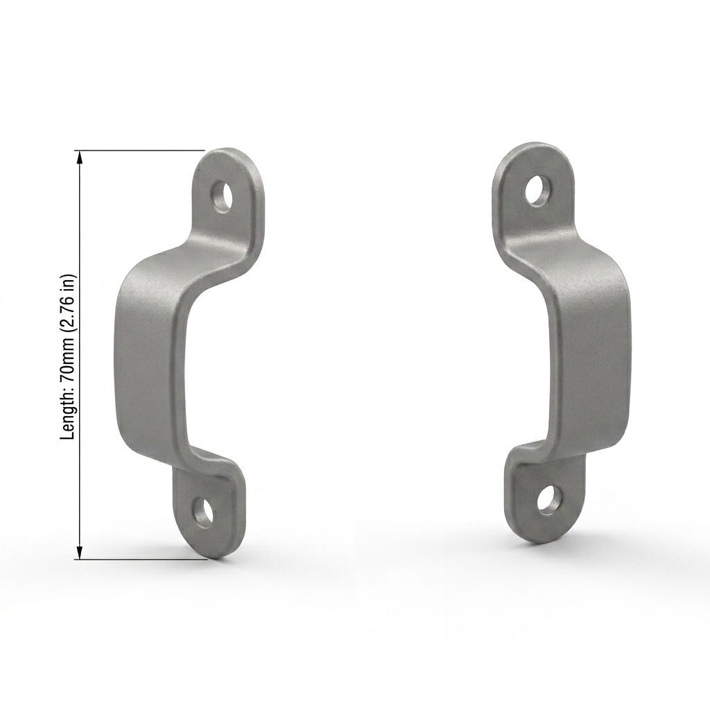 5 Pack Aluminum Screen Door Pull Handles, 70mm (3 Inch) Surface Mount Handles for Screen Doors, Cabinets, Drawers, Access Panels, Hatches & Lids - Image 2