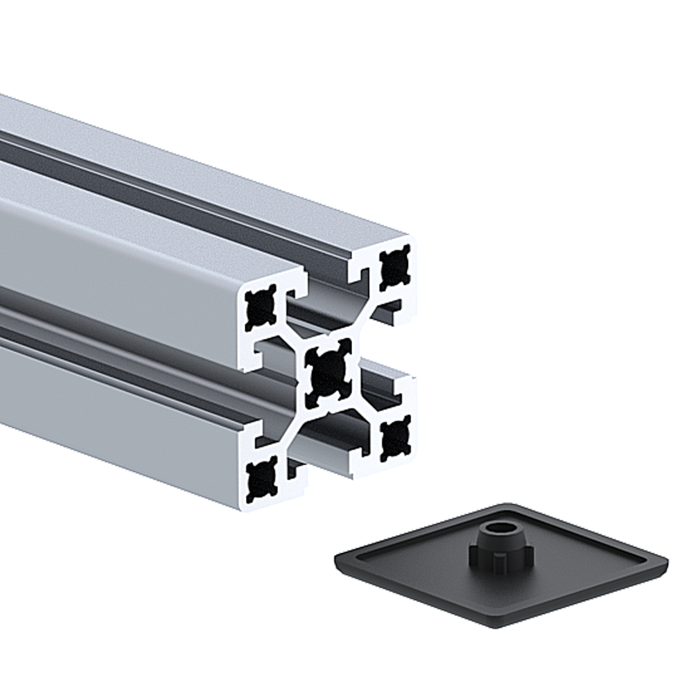 10 PCS - Black Plastic Square End Caps for Aluminum Extrusion Profiles, Standard Square Profile End Covers, Protective Caps for T-Slot Aluminum Frames - Image 3
